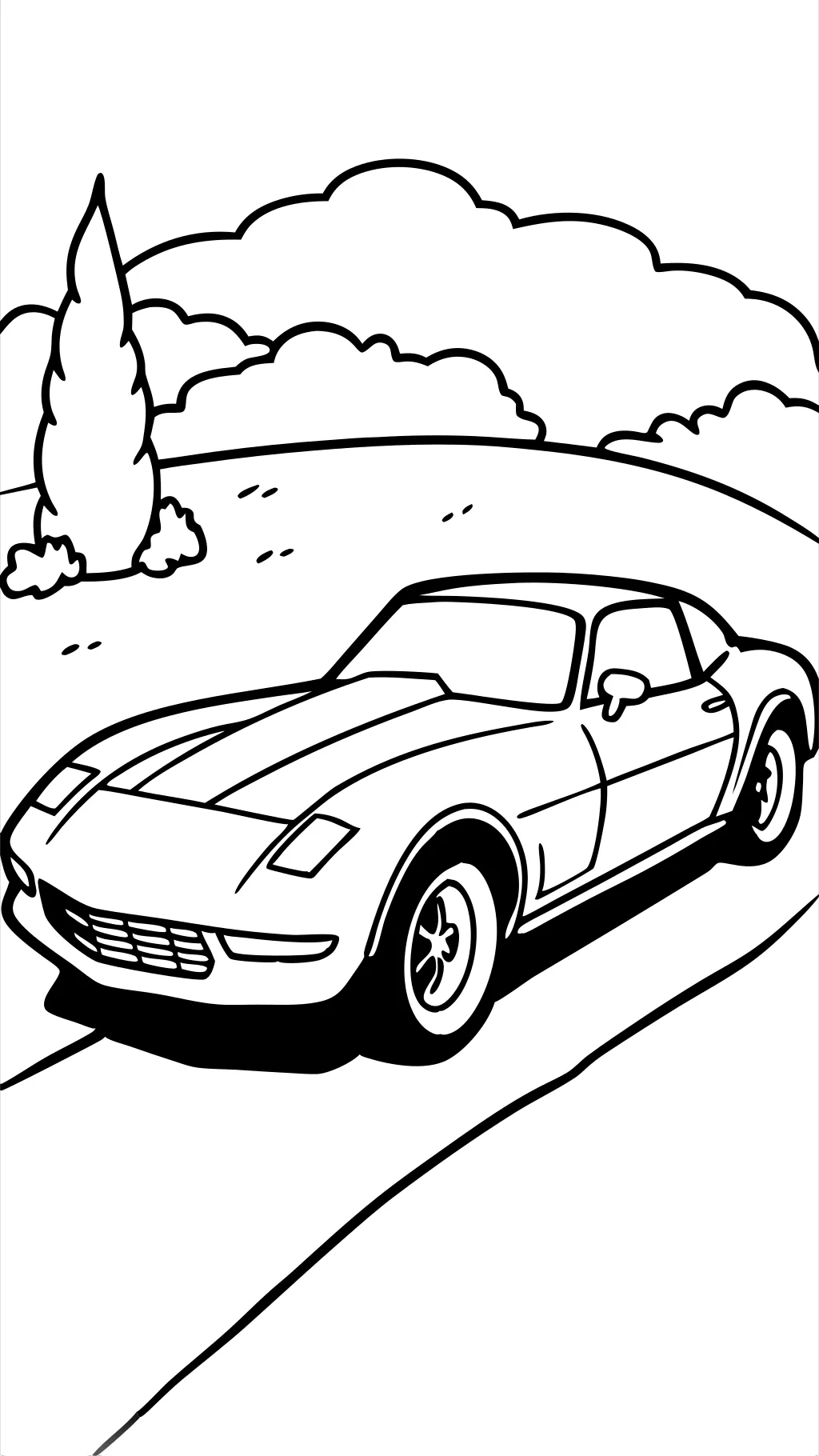 corvette coloring page